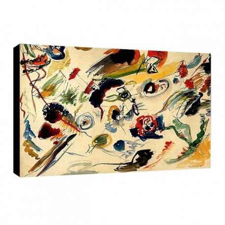Quadro Kandinsky Art. 13 cm 50x70 Trasporto Gratis intelaiato pronto da appendere Stampa su tela Canvas