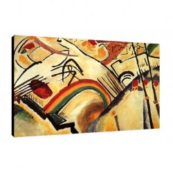 Quadro Kandinsky Art. 15 cm 35x50 Trasporto Gratis intelaiato pronto da appendere Stampa su tela Canvas