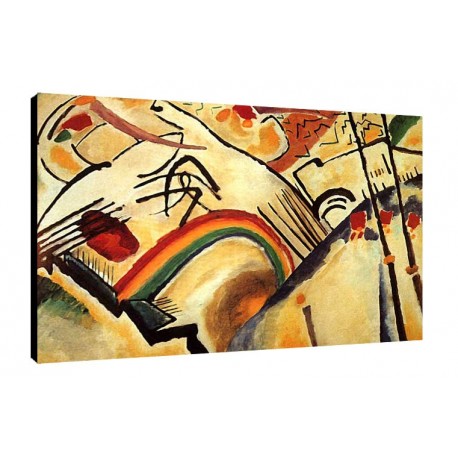 Bild Kandinsky Art. 15 cm 35x50 Kostenloser Transport Druck auf Leinwand das gemalde ist fertig zum aufhangen