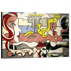 Quadro Lichtenstein Art. 03 cm 35x50 Trasporto Gratis intelaiato pronto da appendere Stampa su tela Canvas