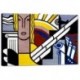 Bild Lichtenstein Art. 07 cm 35x50 Kostenloser Transport Druck auf Leinwand das gemalde ist fertig zum aufhangen
