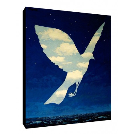 Quadro Magritte Art. 06 cm 50x70 Trasporto Gratis intelaiato pronto da appendere Stampa su tela Canvas