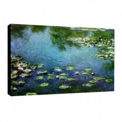 Quadro Monet Art. 11 cm 35x50 Trasporto Gratis intelaiato pronto da appendere Stampa su tela Canvas
