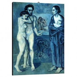 Quadro Picasso periodo blu Art. 25 cm 35x50 Trasporto Gratis intelaiato pronto da appendere Stampa su tela Canvas
