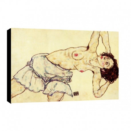 Quadro Schiele Art. 06 cm 35x50 Trasporto Gratis intelaiato pronto da appendere Stampa su tela Canvas