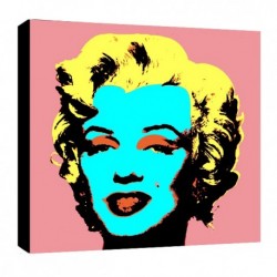 Bild Warhol Art. 13 cm 35x35 Kostenloser Transport Druck auf Leinwand das gemalde ist fertig zum aufhangen