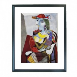 Quadro Picasso cod. 01  cm. 40x50 pronto da appendere con passepartout  comprensivo di cornice, gancio e plexiglass