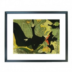 Quadro Lautrec cod. 02  cm. 40x50 pronto da appendere con passepartout  comprensivo di cornice, gancio e plexiglass