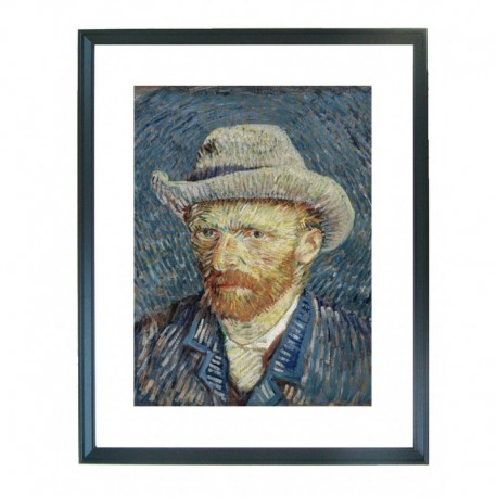 Quadro Van Gogh cod. 23  cm. 40x50 pronto da appendere con passepartout  comprensivo di cornice, gancio e plexiglass
