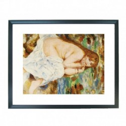 Quadro Renoir cod. 07  cm. 40x50 pronto da appendere con passepartout  comprensivo di cornice, gancio e plexiglass