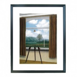 Quadro Magritte cod. 16  cm. 40x50 pronto da appendere con passepartout  comprensivo di cornice, gancio e plexiglass
