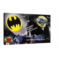 1 b Quadro Batman Love  Art. 01 cm 35x50 Emanuele Marinaro Arredo  Trasporto Gratis intelaiato pronto da appendere tela Canvas
