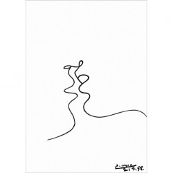 Poster Picasso Art. 20 cm 35x50 semplici linee Stampa Falsi d'Autore