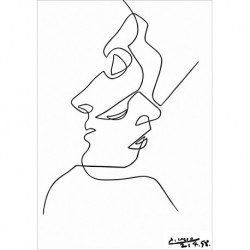 Poster Picasso Art. 23 cm 35x50 semplici linee Stampa Falsi d'Autore Affiche Plakat