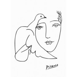 Poster Picasso Art. 24 cm 70x100 semplici linee Stampa Falsi d'Autore Affiche Plakat