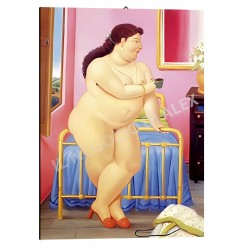 Bild Botero Art. 26 cm 35x50 Kostenloser Transport Druck auf Leinwand das gemalde ist fertig zum aufhangen