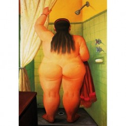 Poster Botero Art. 48 donna al bagno cm 35x50 Stampa Falsi d'Autore Affiche Plakat Fine Art